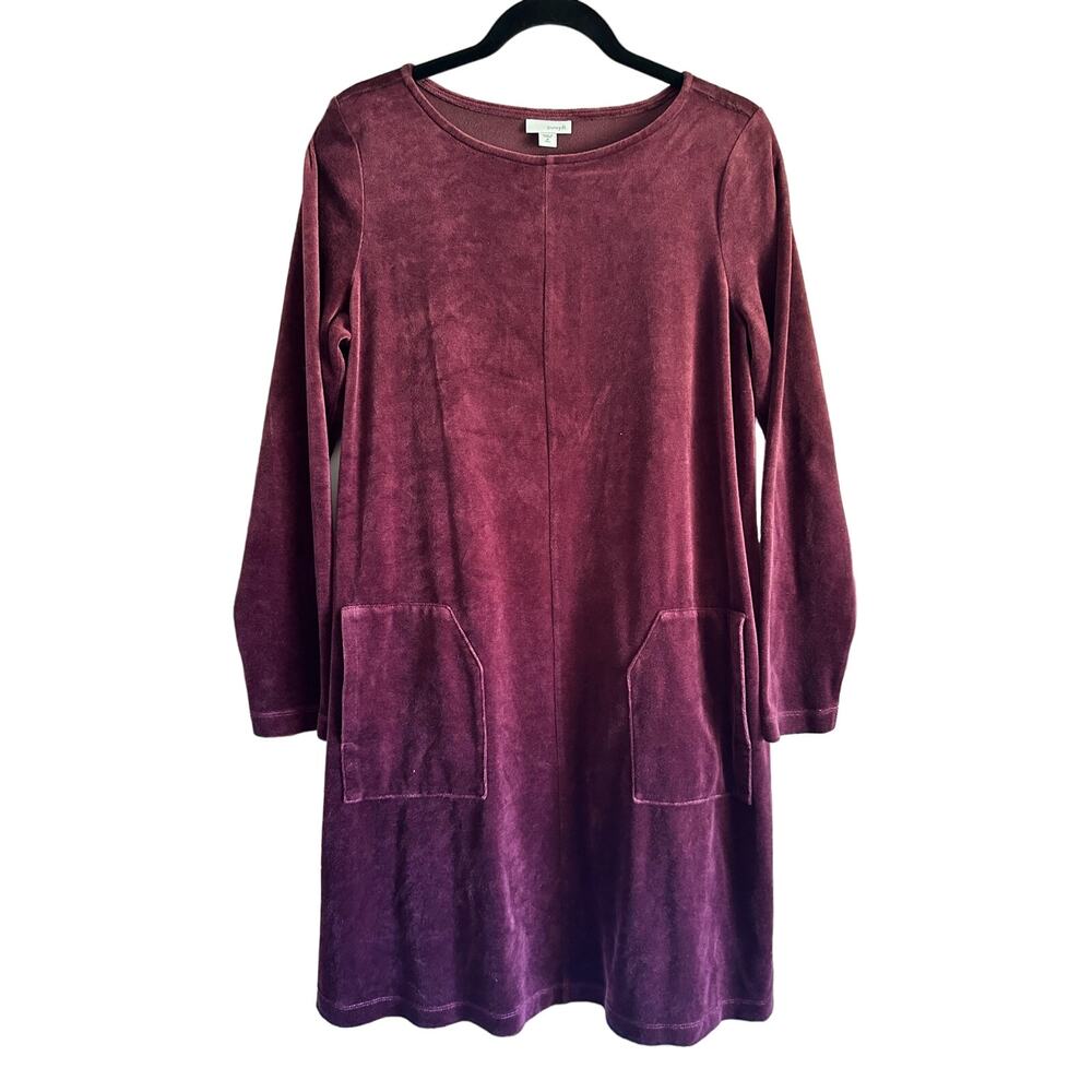 J Jill Pure Jill Pima Cotton Velour Shift Dress Size Medium Tall